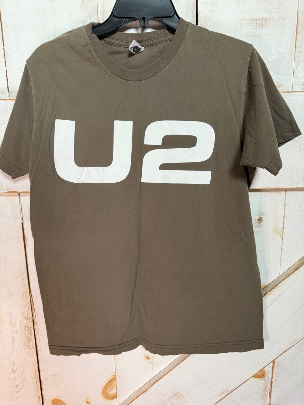 Los Angeles Apparel U2 Logo Tee - Olive Green with White Print